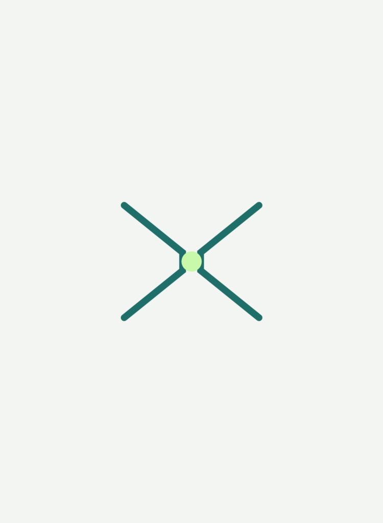 Reltic VDC scenario icon: logistics chokepoints, line graphic of a wide path narrowing to a single point