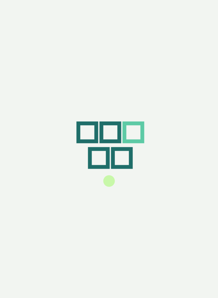 Reltic VDC scenario icon: quantity assumption risk, line graphic of an incomplete grid of blocks representing takeoffs from incomplete information